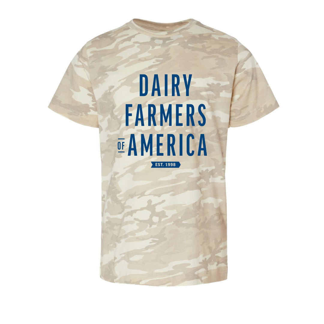 Dairy Farmers of America: Est 1998-T-Shirts Youth_ Camo with Navy
