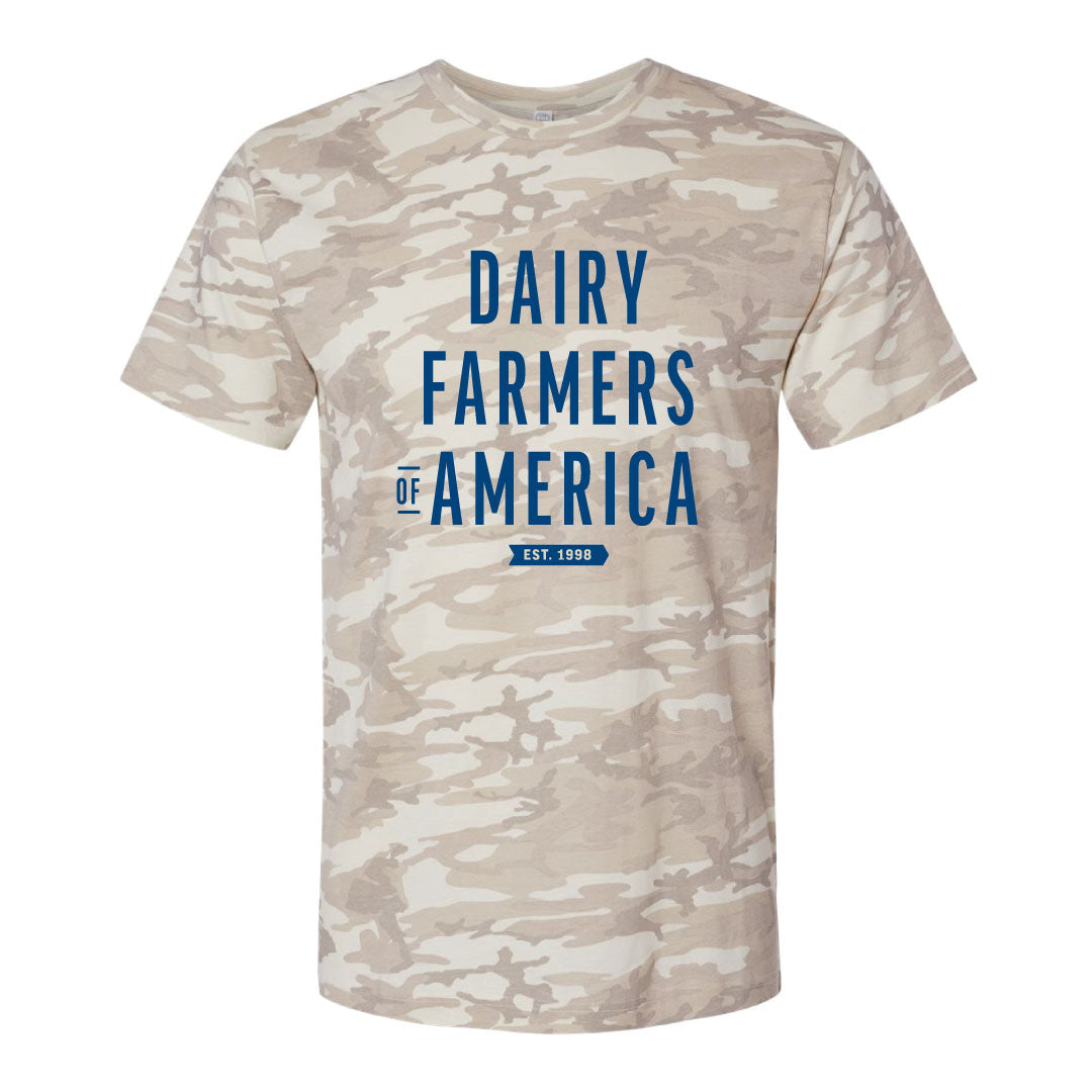Dairy Farmers of America: Est 1998-T-Shirts_ Camo with Navy