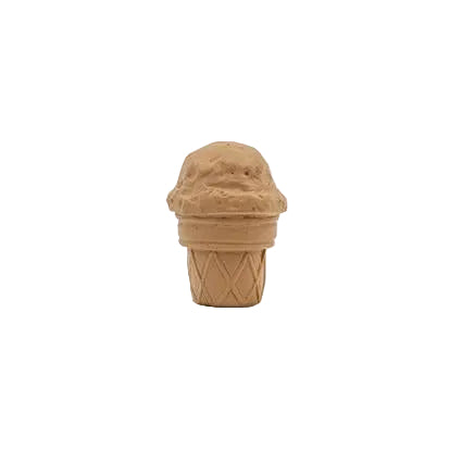 Pencil top erasers: Ice cream cone, chocolate