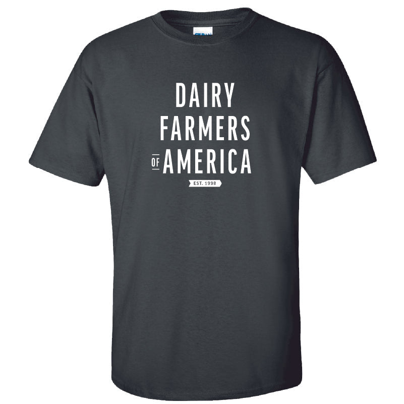 "Dairy Farmers of America est. 1998" short-sleeve t-shirt