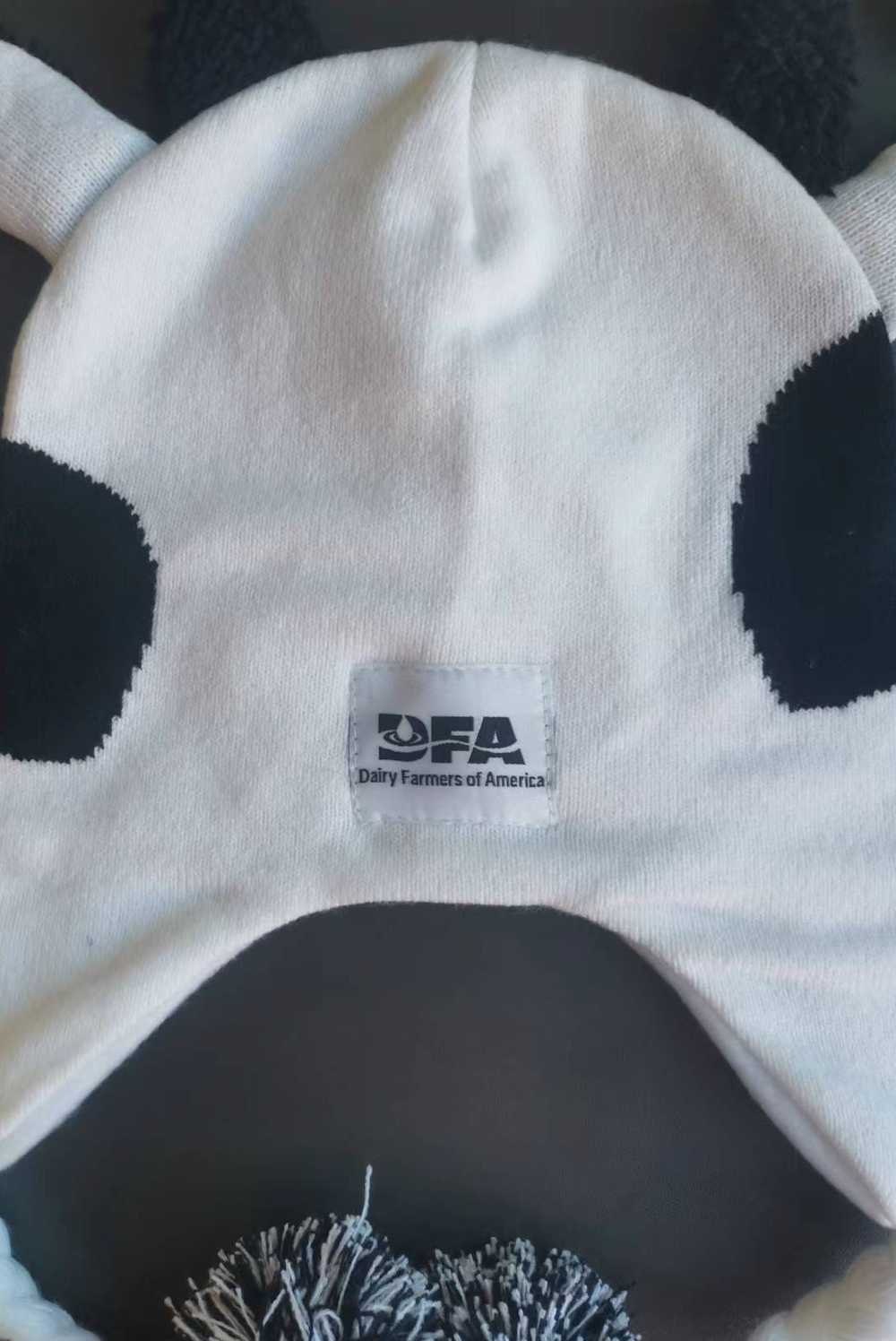 Cow knit beanie for kids