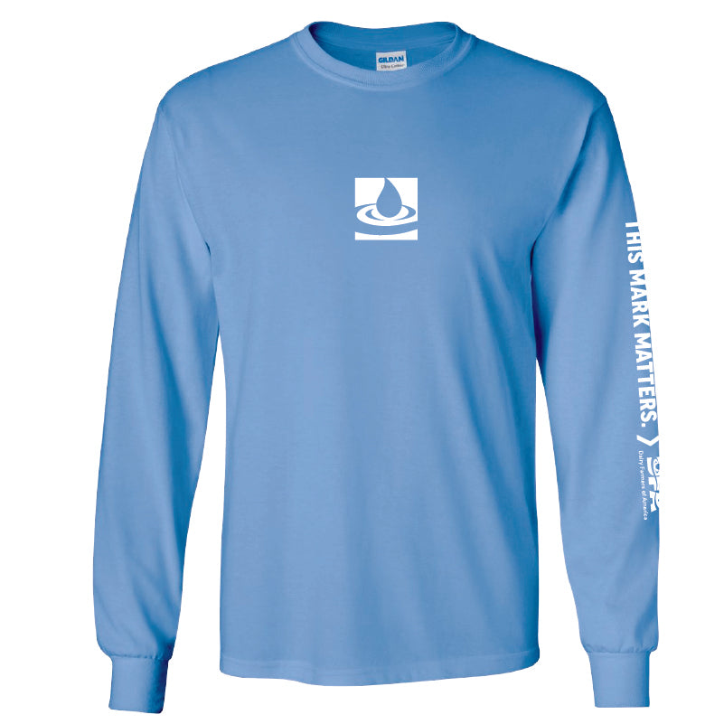 Milk drop + "This mark matters" long-sleeve t-shirt