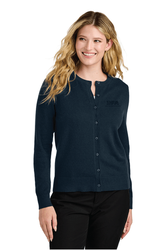 Port Authority Women’s Easy Care Crewneck Cardigan Sweater