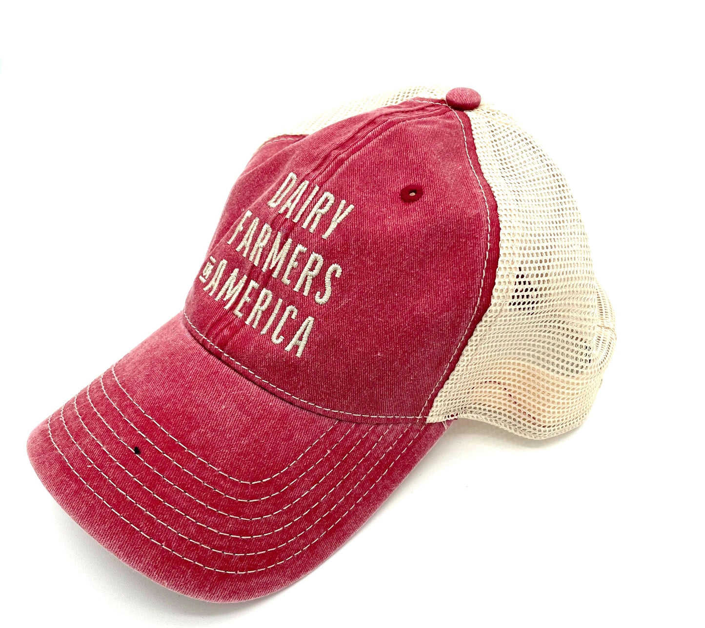 "Dairy Farmers of America, est. 1998" washed trucker mesh cap