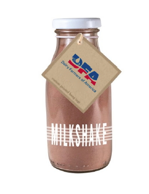 Chocolate milkshake mix jar