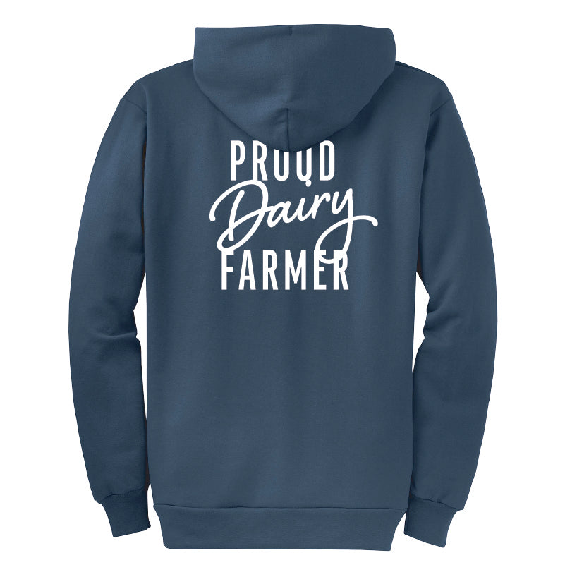 Proud Dairy Farmer Zip-Up Hoodie