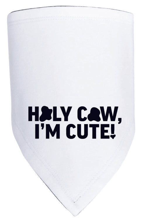 "Holy cow, I'm cute" bandana bib